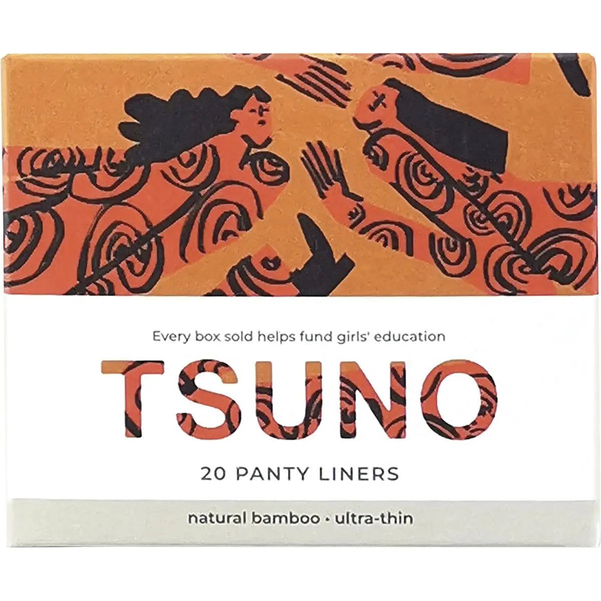 TSUNO Natural Bamboo Panty Liners Ultra-Thin 20 TSUNO