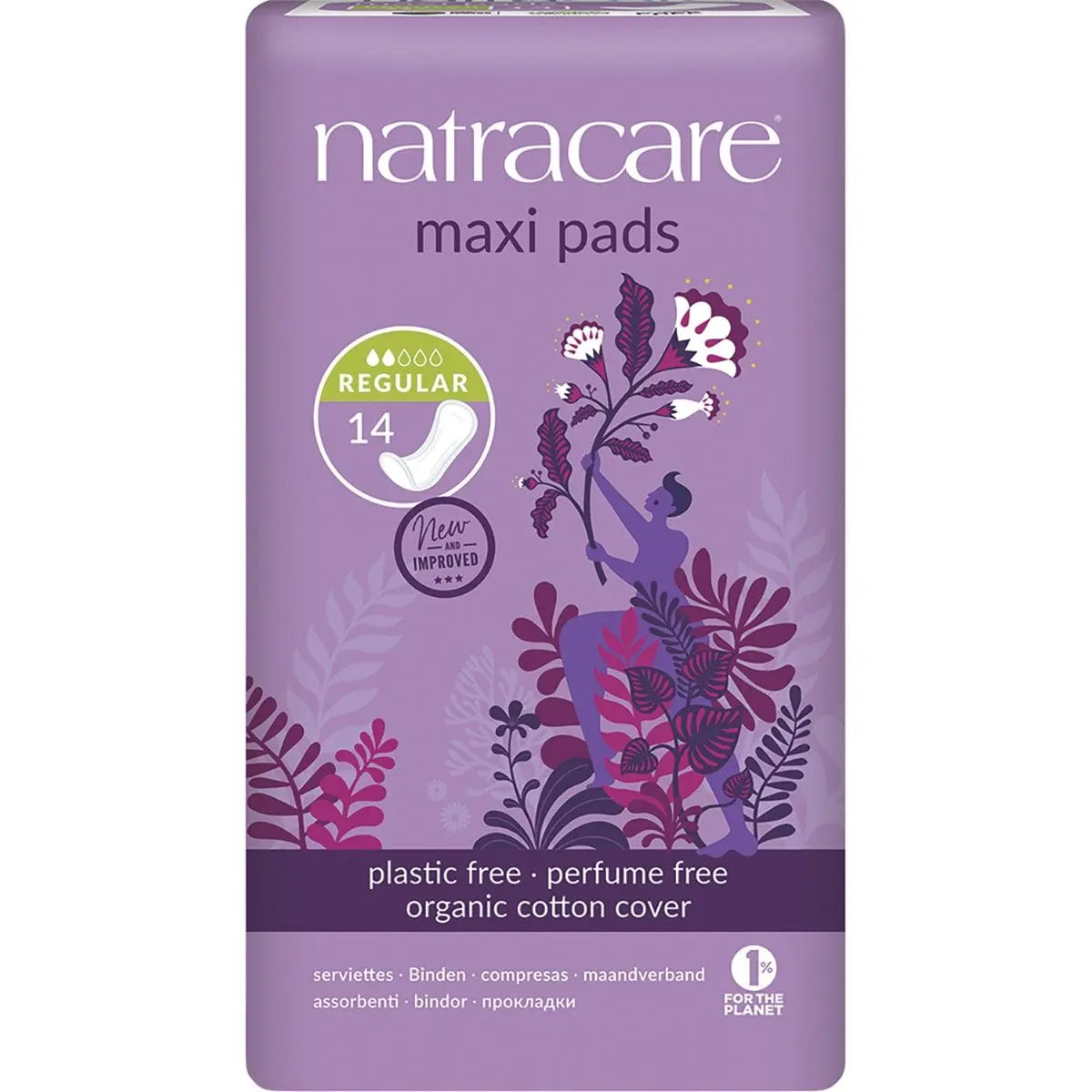 NATRACARE Maxi Pads Regular 14 NATRACARE
