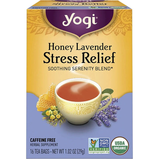 YOGI TEA Herbal Tea Bags Honey Lavender Stress Relief 16 YOGI TEA