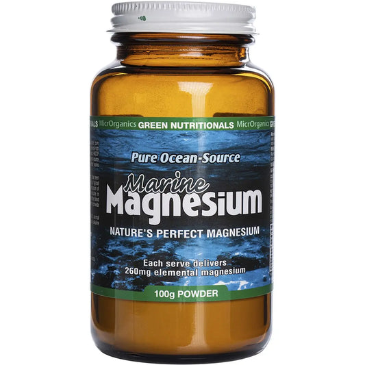 Green Nutritionals Marine Magnesium Powder (260mg) 100g GREEN NUTRITIONALS