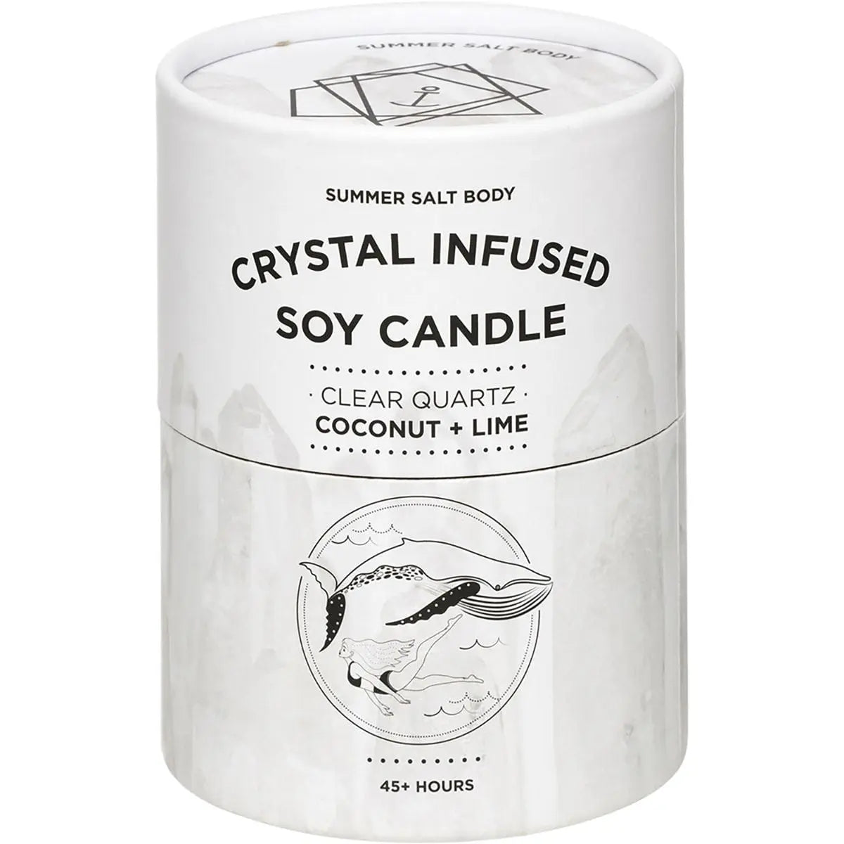SUMMER SALT BODY Crystal Infused Soy Candle Clear Quartz - Coconut & Lime 1 SUMMER SALT BODY