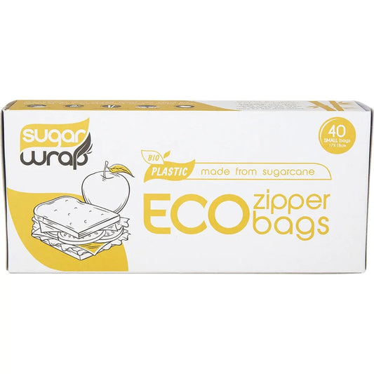 SUGARWRAP Eco Zipper Bags Made From Sugarcane - Small 40 SUGARWRAP