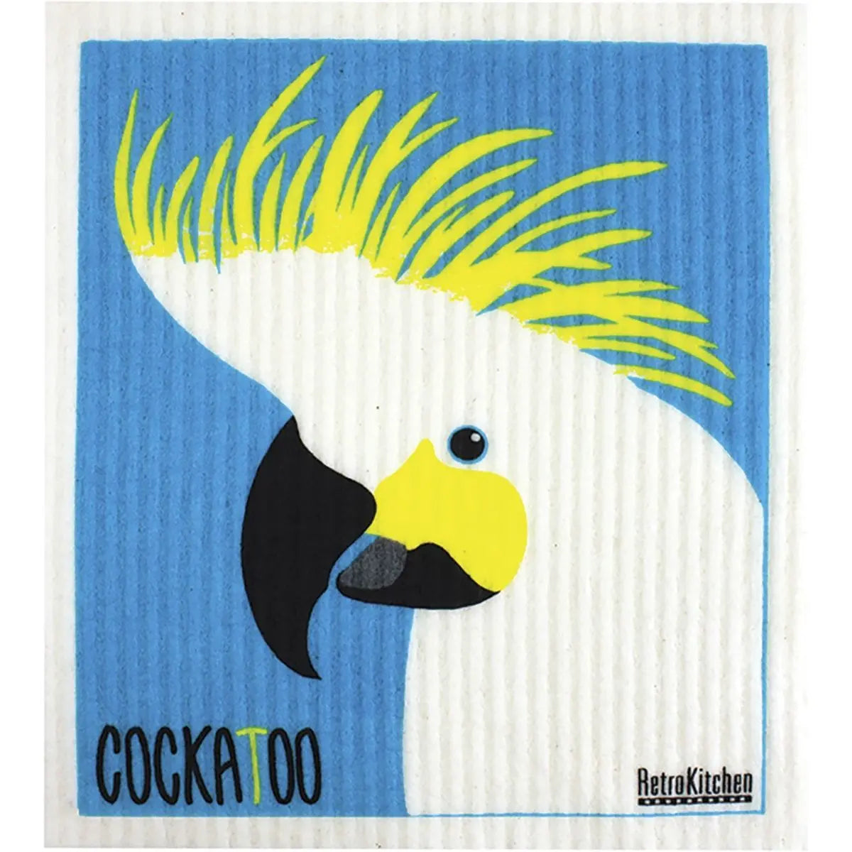 RETROKITCHEN 100% Compostable Sponge Cloth Cockatoo 1 RETROKITCHEN