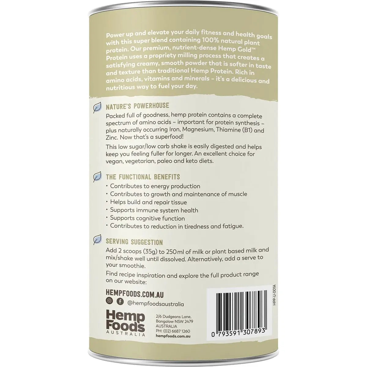 ESSENTIAL HEMP Organic Hemp Protein Natural - 420g ESSENTIAL HEMP