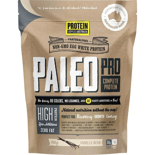 PROTEIN SUPPLIES AUSTRALIA PaleoPro (Egg White Protein) Vanilla Bean 400g PROTEIN SUPPLIES AUSTRALIA