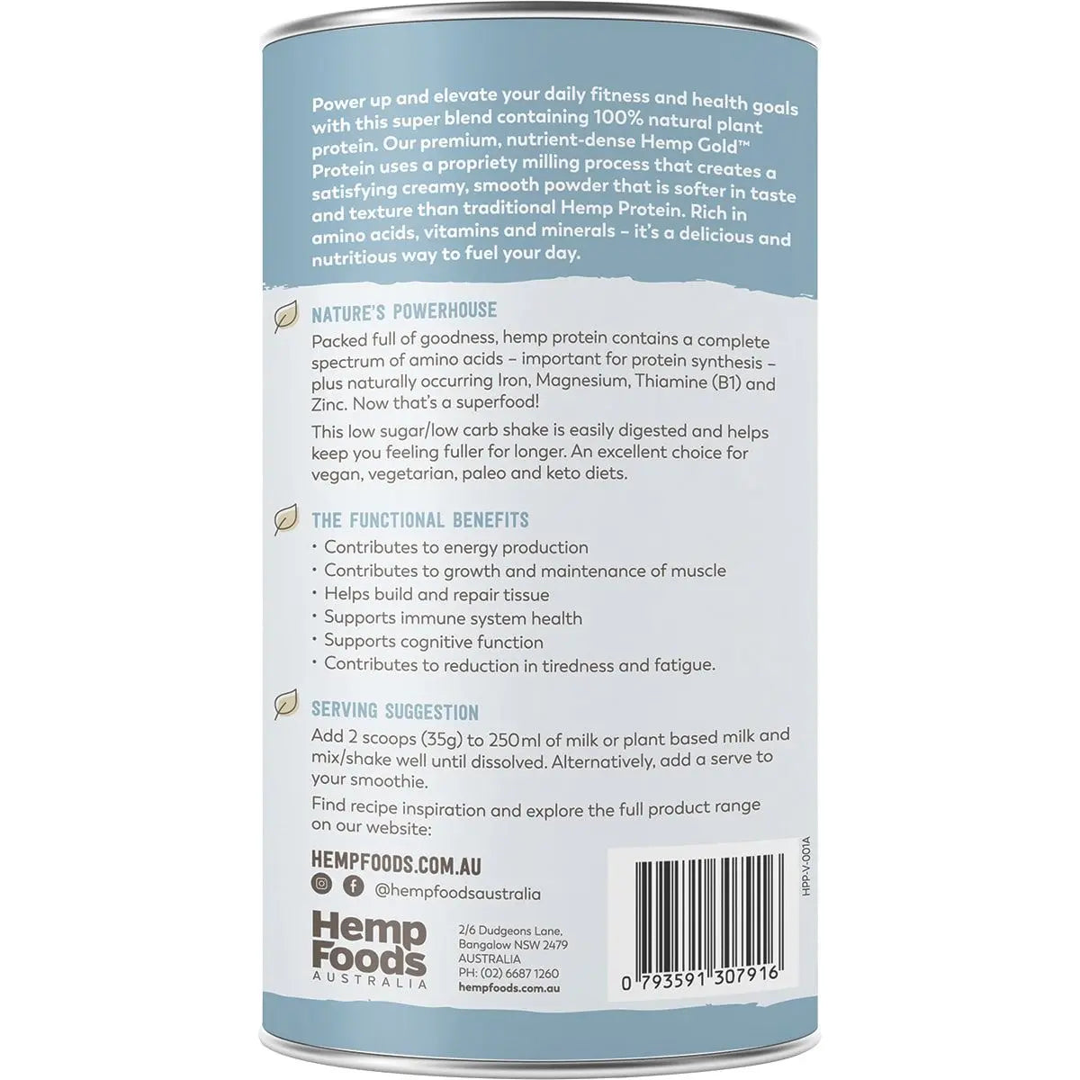 ESSENTIAL HEMP Organic Hemp Protein Vanilla 420g ESSENTIAL HEMP