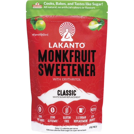 LAKANTO Classic - Monkfruit Sweetener White Sugar Replacement 500g LAKANTO