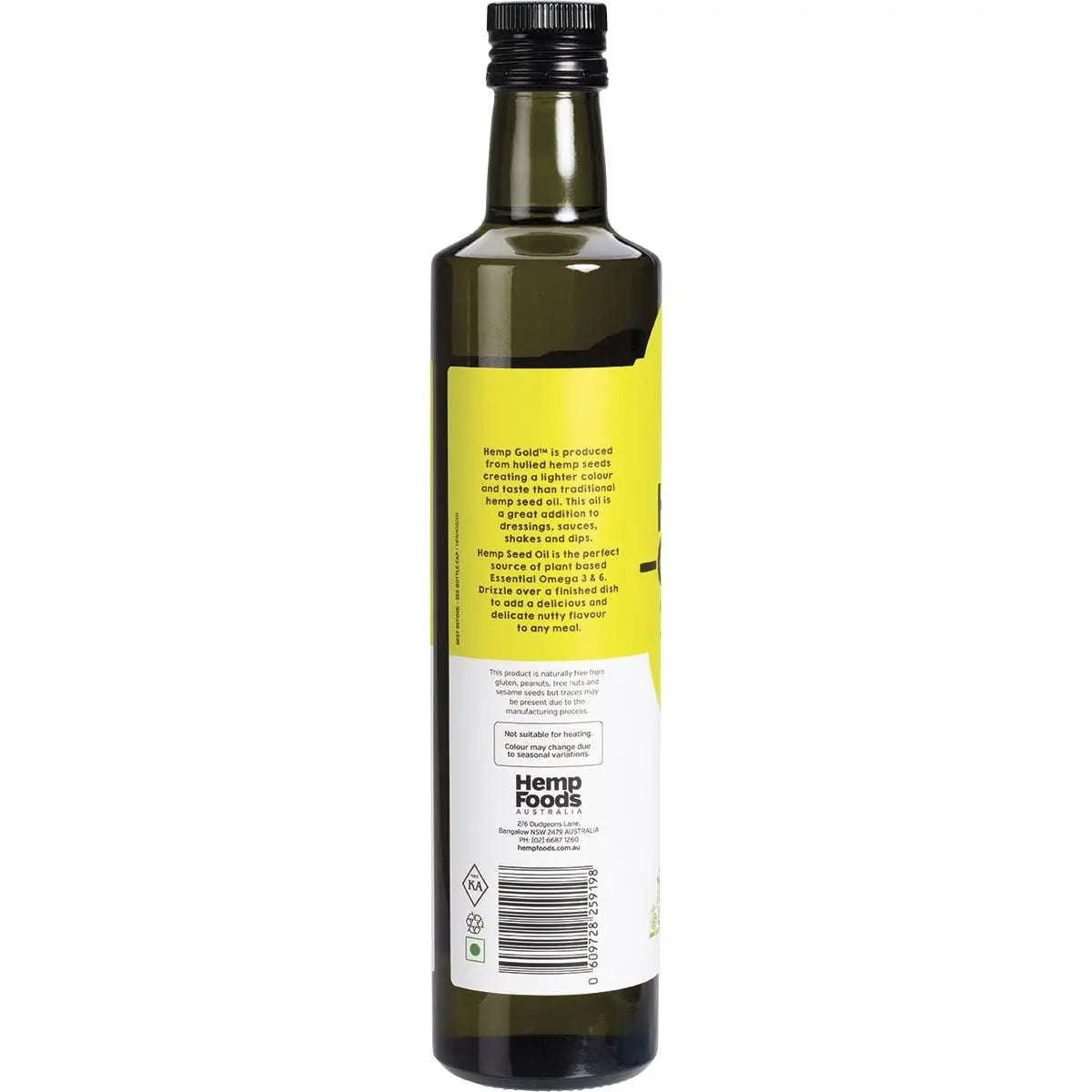 ESSENTIAL HEMP Organic Hemp Gold Seed Oil Contains Omega 3, 6 & 9 500ml ESSENTIAL HEMP