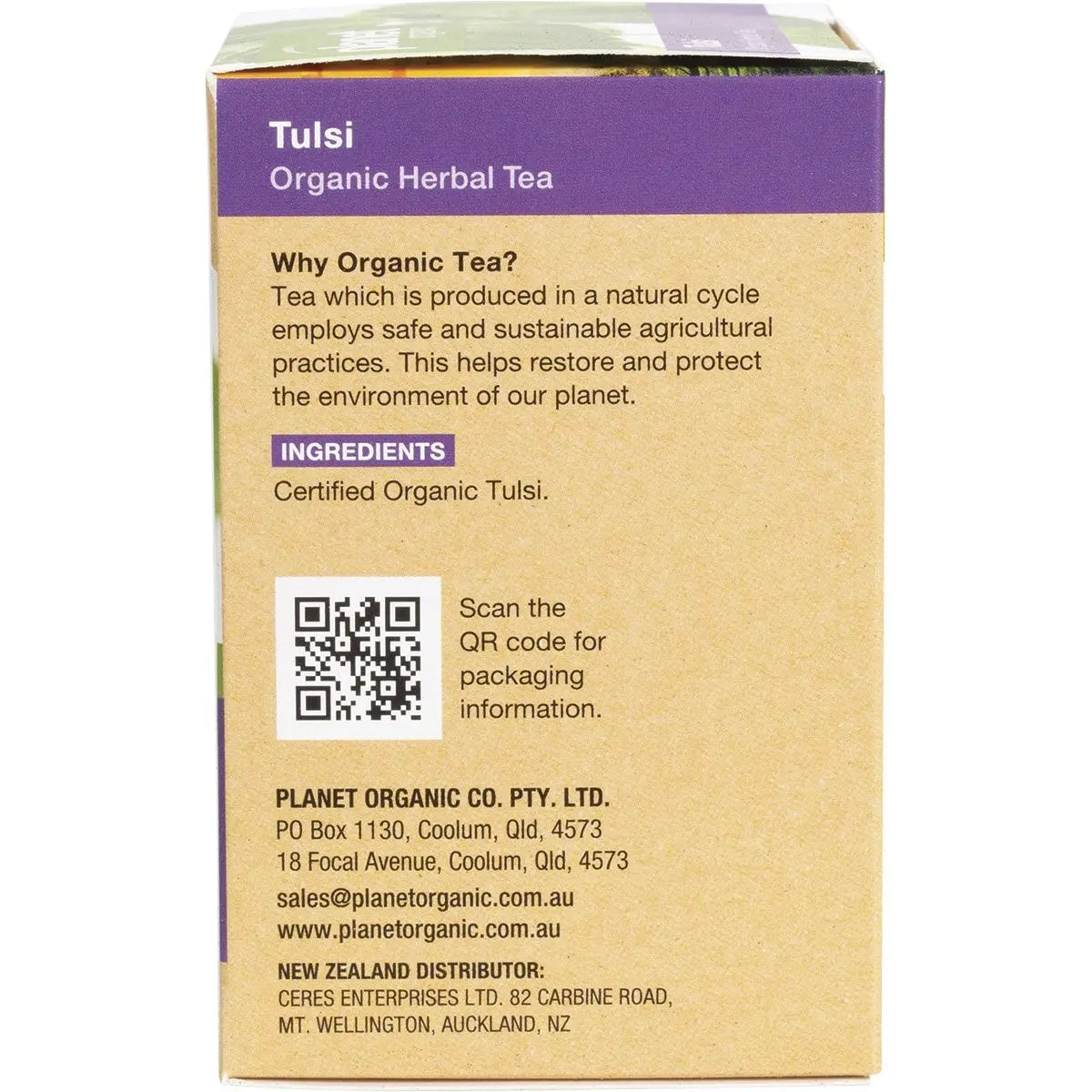 PLANET ORGANIC Herbal Tea Bags Tulsi 25 PLANET ORGANIC