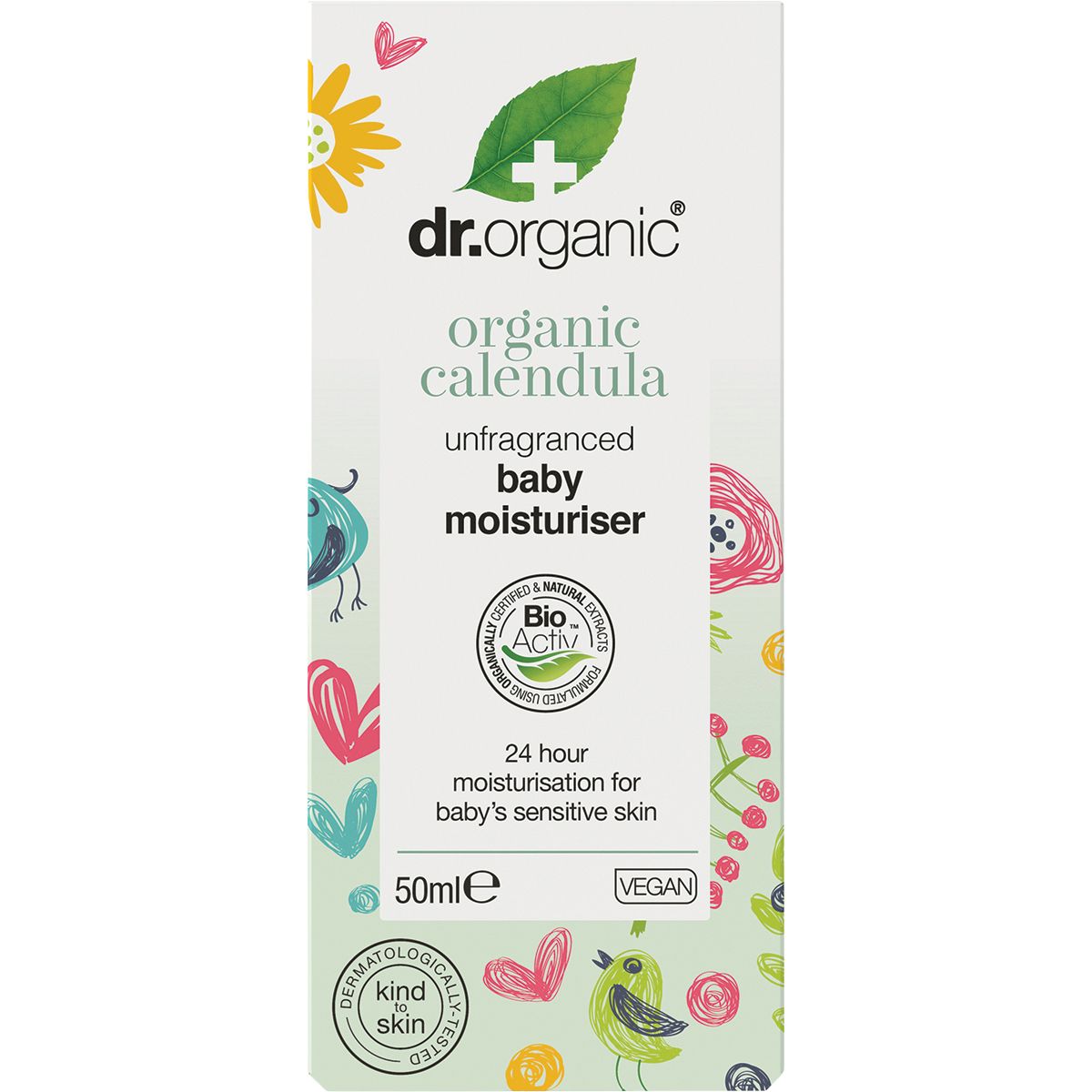 DR ORGANIC Unfragranced Baby Moisturiser Organic Calendula 50ml DR ORGANIC