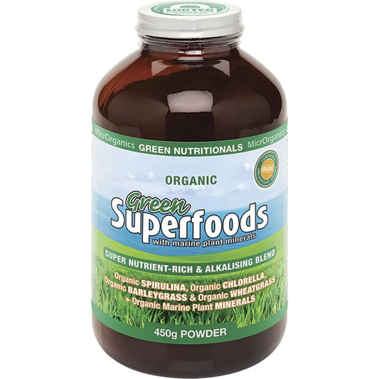 Green Nutritionals Organic Green Superfoods Powder 450g GREEN NUTRITIONALS
