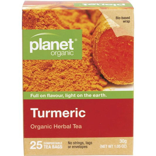 PLANET ORGANIC Herbal Tea Bags Turmeric 25 PLANET ORGANIC