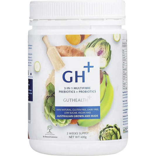 NATURAL EVOLUTION Gut Health+ Prebiotics + Probiotics 3-in-1 Multifibre - 400g GUTHEALTH+