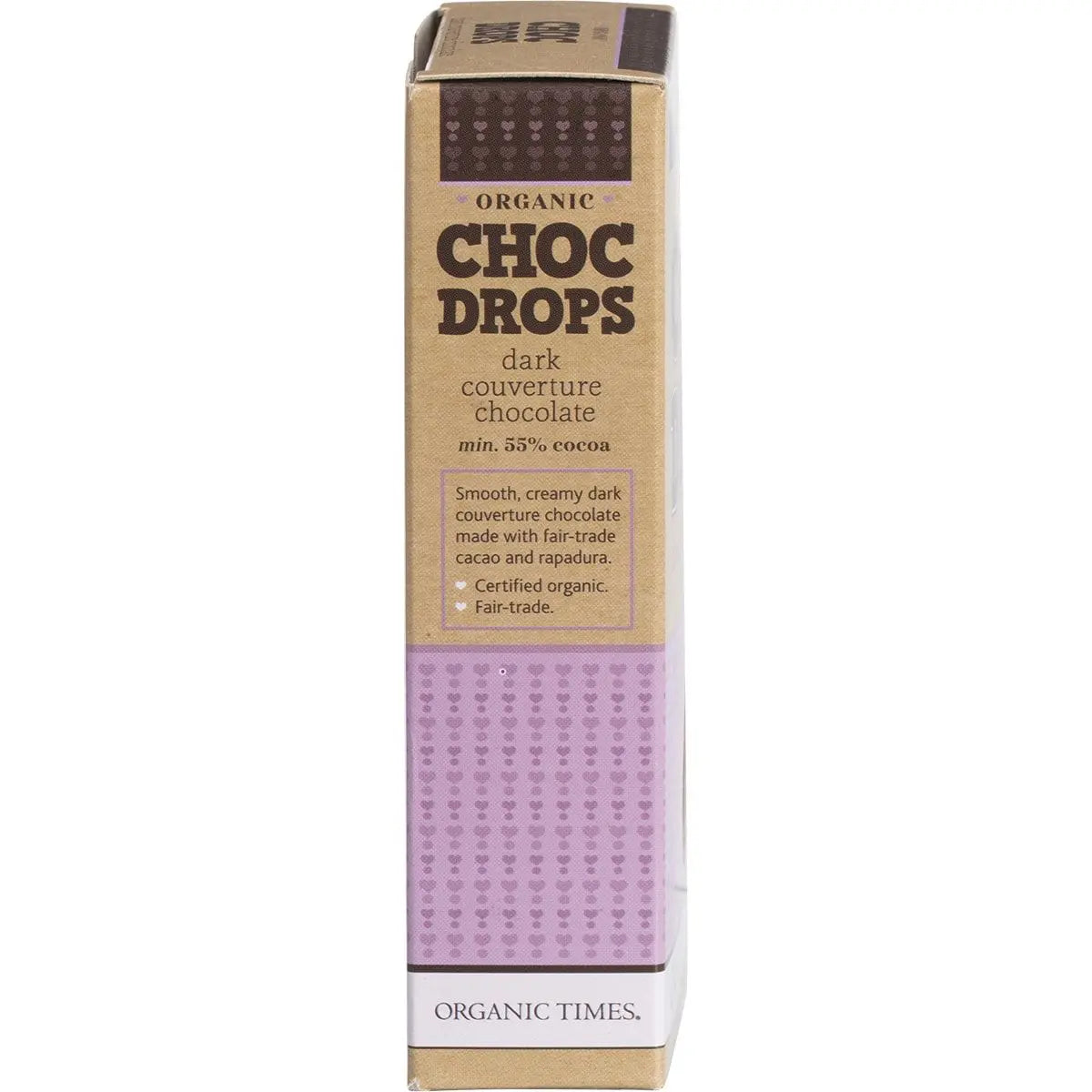 ORGANIC TIMES Choc Drops Dark Couverture Drops 200g ORGANIC TIMES
