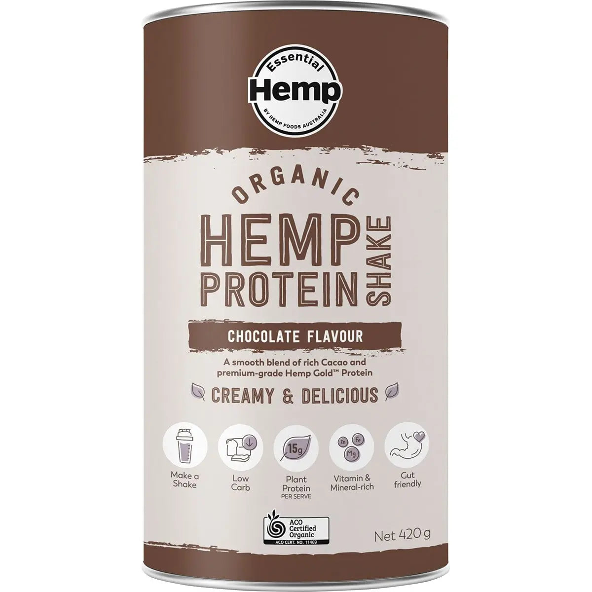 ESSENTIAL HEMP Organic Hemp Protein Chocolate 420g ESSENTIAL HEMP