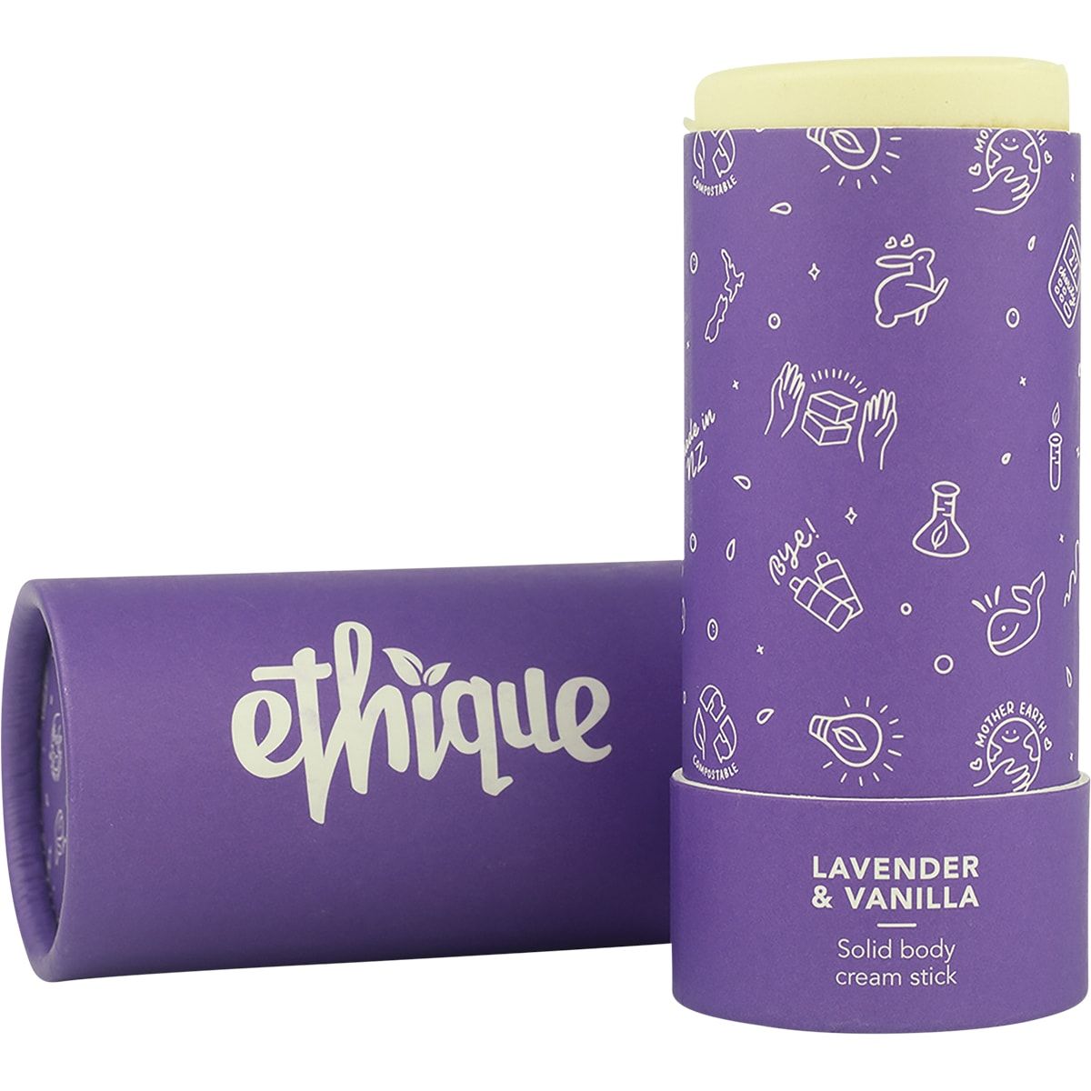 ETHIQUE Solid Body Cream Stick Lavender & Vanilla 100g ETHIQUE