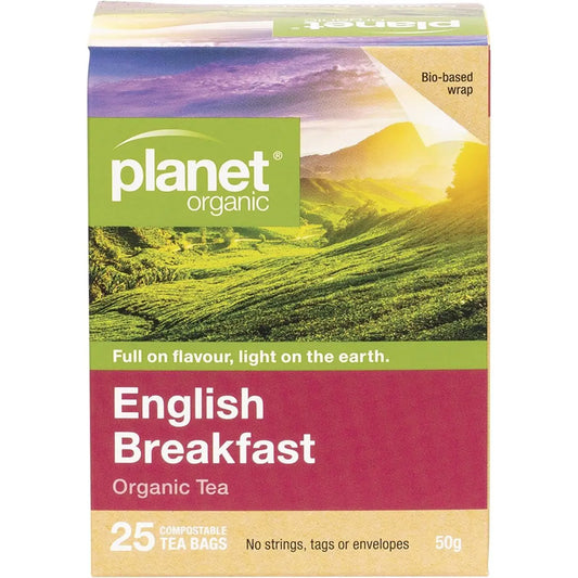 PLANET ORGANIC Herbal Tea Bags English Breakfast 25 PLANET ORGANIC