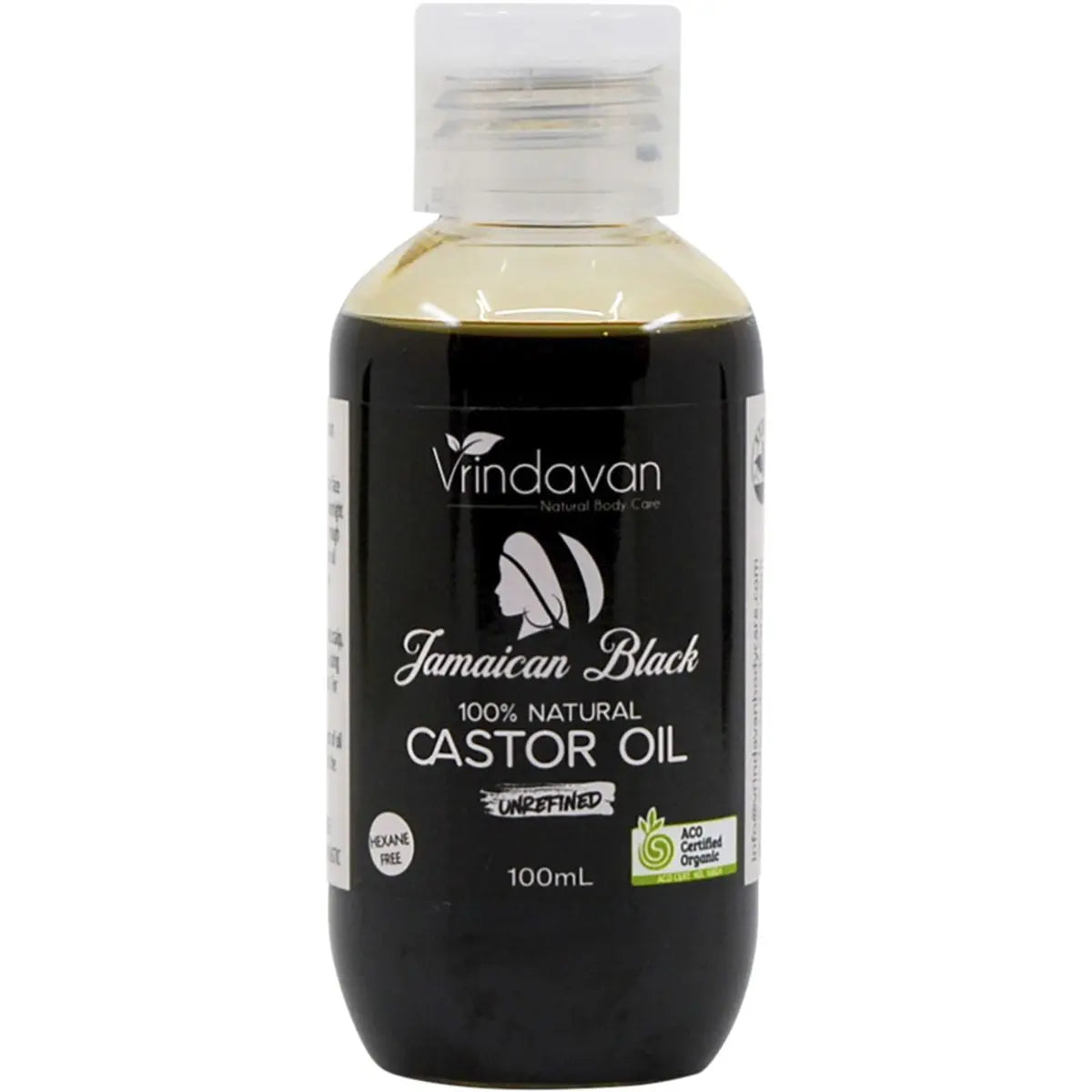 VRINDAVAN Jamaican Black Castor Oil Unrefined 100ml VRINDAVAN