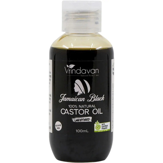 VRINDAVAN Jamaican Black Castor Oil Unrefined 100ml VRINDAVAN