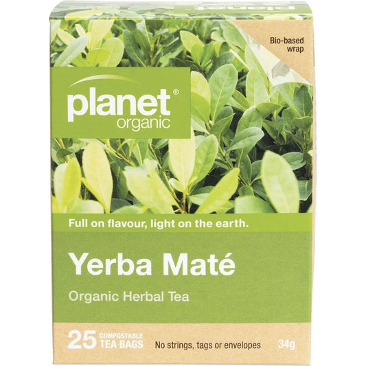 PLANET ORGANIC Herbal Tea Bags Yerba Maté 25 PLANET ORGANIC