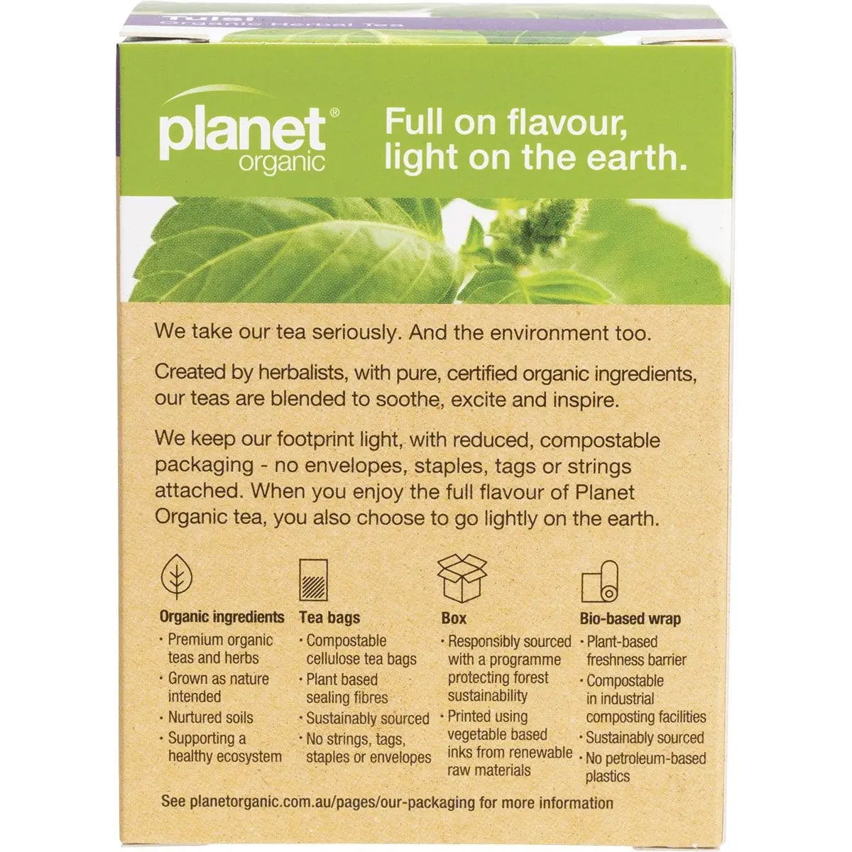 PLANET ORGANIC Herbal Tea Bags Tulsi 25 PLANET ORGANIC