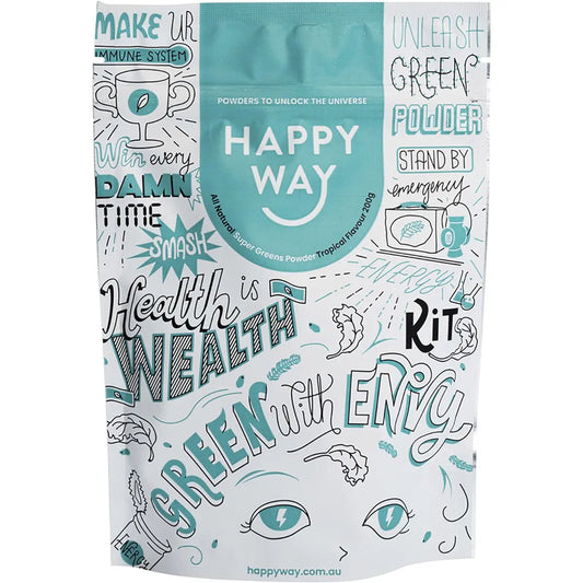 Happy Way Super Greens Powder Tropical - 200g HAPPY WAY