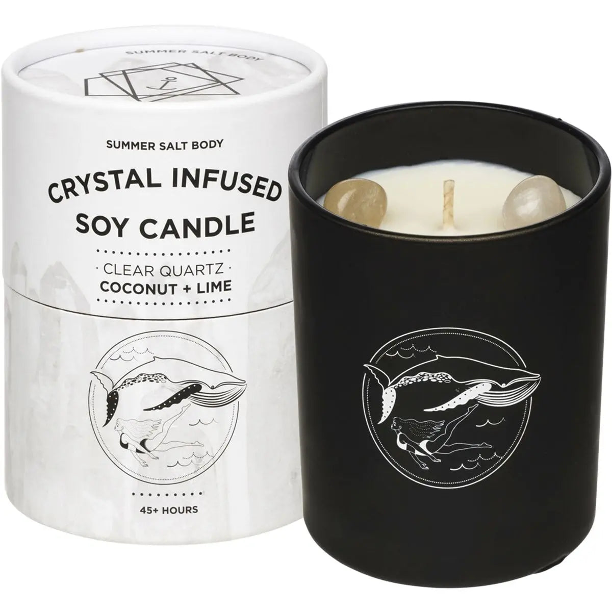 SUMMER SALT BODY Crystal Infused Soy Candle Clear Quartz - Coconut & Lime 1 SUMMER SALT BODY