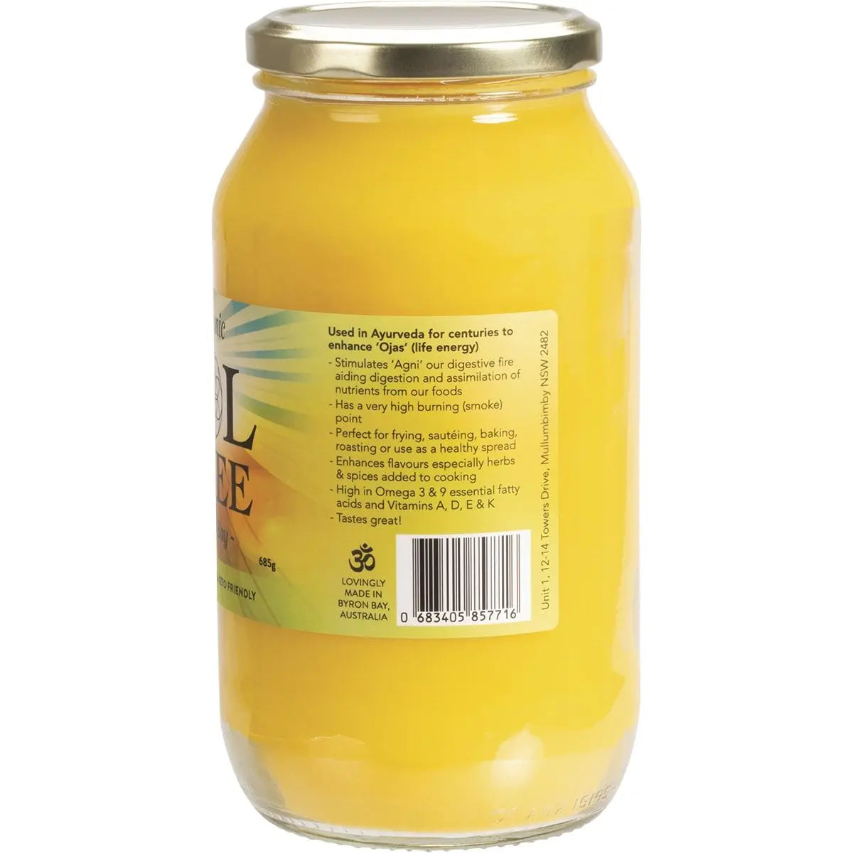 SOL ORGANICS Organic Ghee 685g SOL ORGANICS