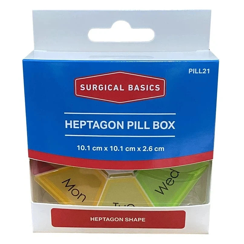 Surgical Basics Heptagon Pill Box 10.3x10.3x5cm