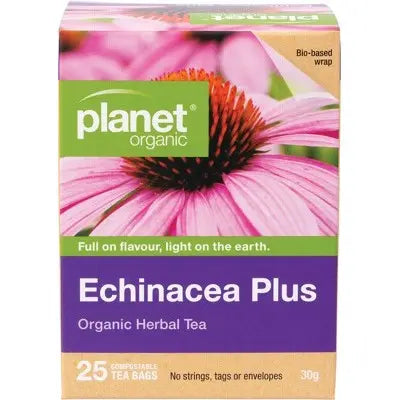 PLANET ORGANIC Herbal Tea Bags Echinacea Plus 25 PLANET ORGANIC