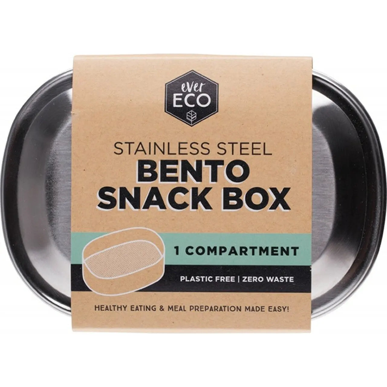EVER ECO Stainless Steel Bento Snack Box 1 Compartment 580ml EVER ECO