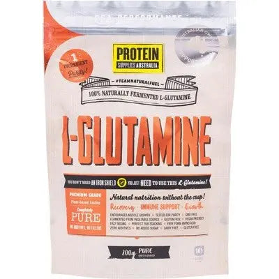PROTEIN SUPPLIES AUSTRALIA L-Glutamine (Plant-based) Pure 200g PROTEIN SUPPLIES AUSTRALIA
