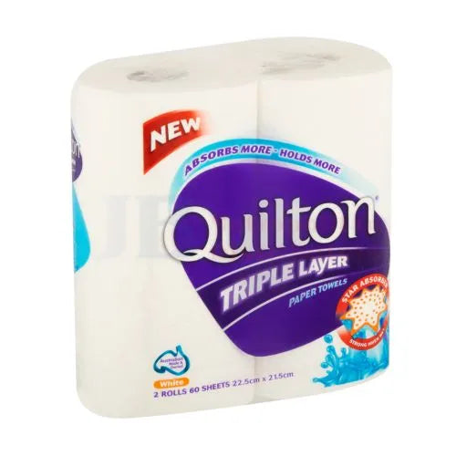 QUILTON PAPER TOWEL WHITE 2 PK - Cutprice Online