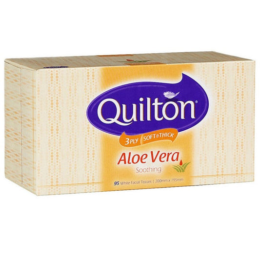 QUILTON ALOE FACIAL TISSUES 95PK - Cutprice Online
