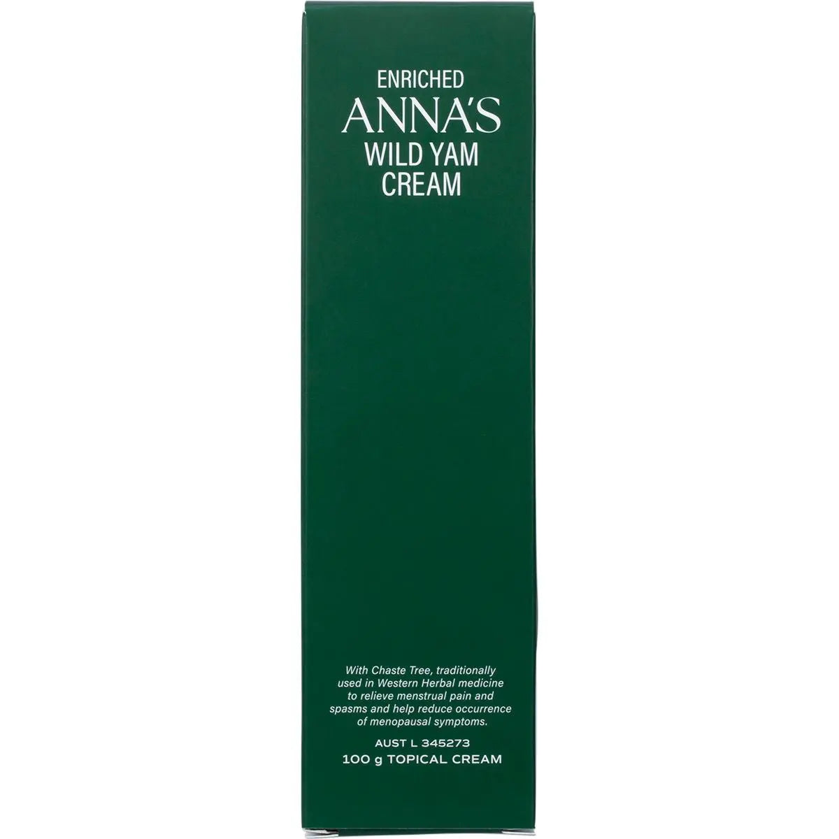 Anna's Wild Yam Cream (Her) Menstrual & Menopausal Symptoms 100g Tube ANNA'S