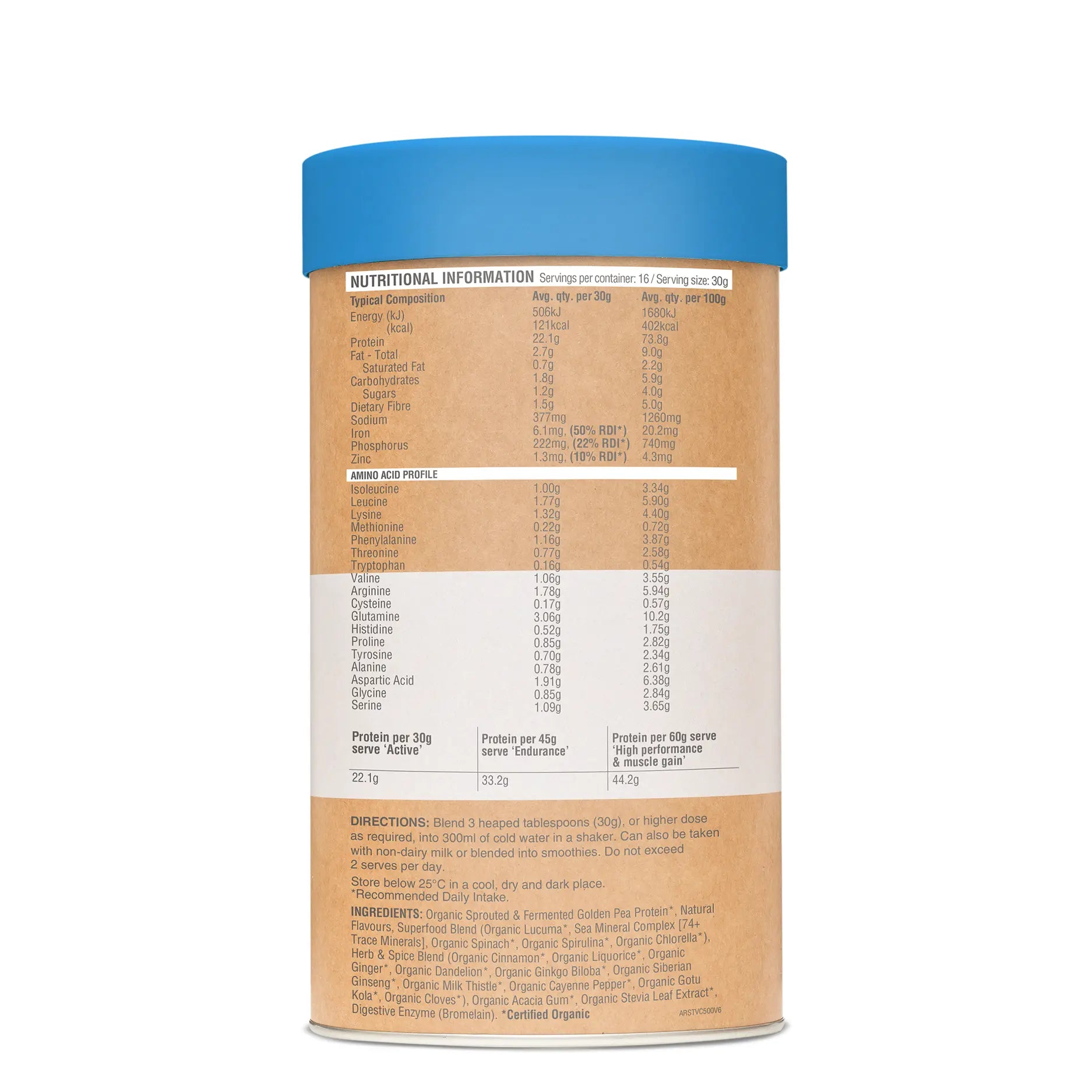 Amazonia Raw Protein Slim & Tone Vanilla Cinnamon 500g AMAZONIA