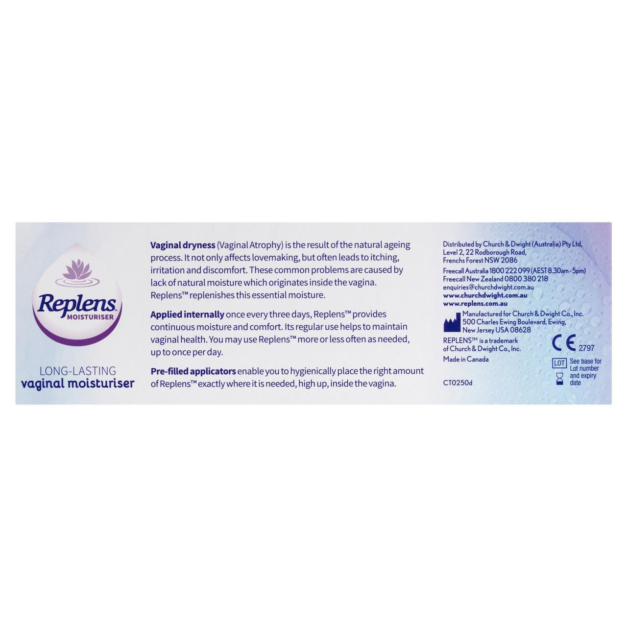 Replens Vaginal Moisturiser 10 pack - Cutprice Online
