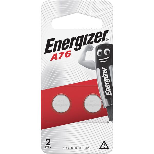 Energizer A76 Silver Miniature Alkaline Button Battery Pack of 2 - Cutprice Online