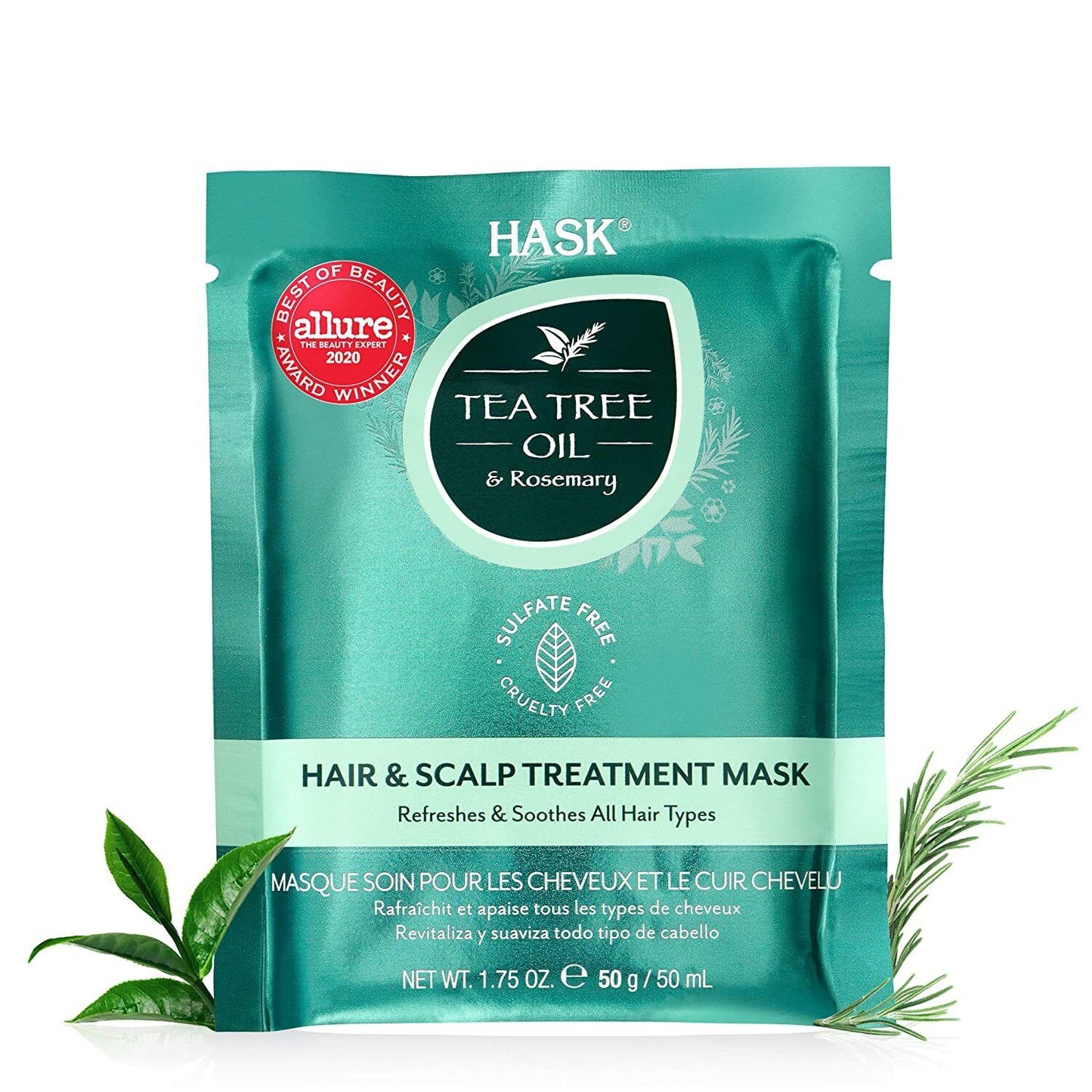 HASK TEA TREE & ROSEMARY HAIR MASK 50G - Cutprice Online