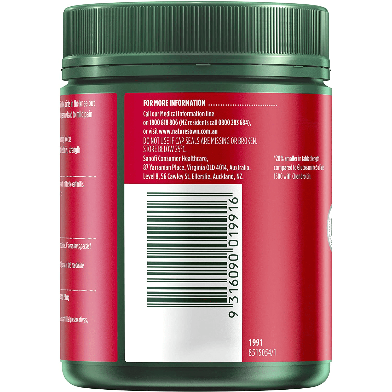 Nature's Own Glucosamine Sulfate With Chondroitin 320 Tablets - Cutprice Online