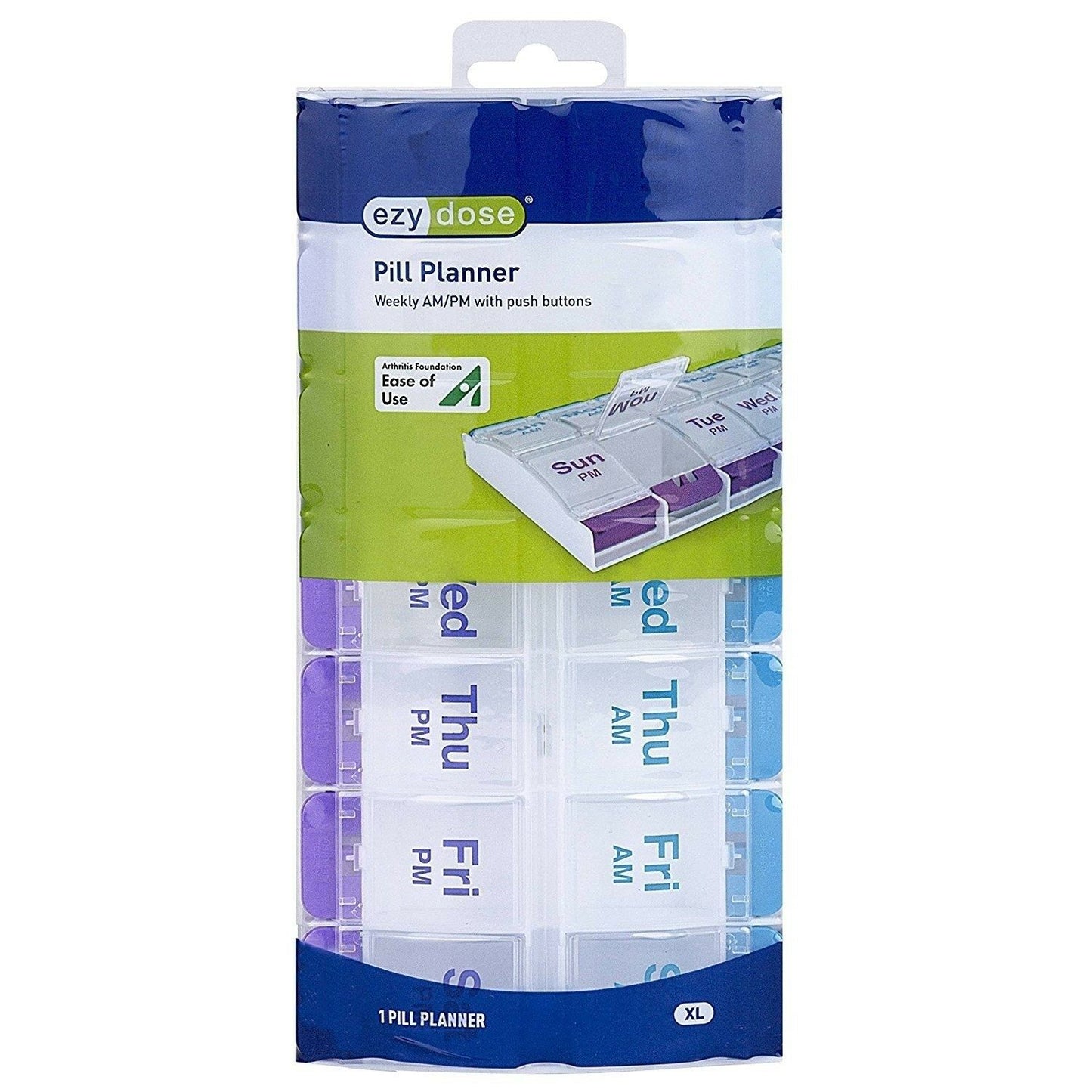 Ezy Dose Pill Reminder AM/PM Push Button 7 Day XL - Cutprice Online