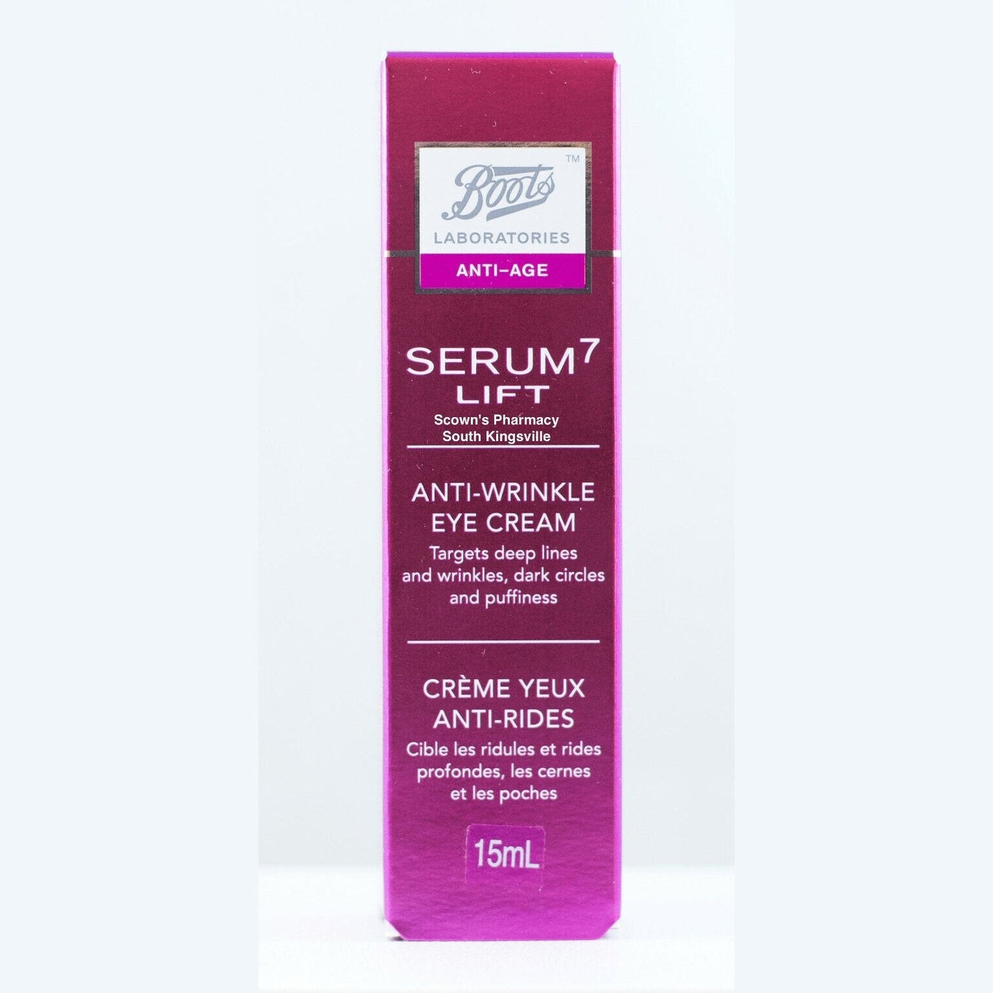 Boots Laboratories Serum 7 Lift Anti-Wrinkle Eye Cream 15ml - Cutprice Online