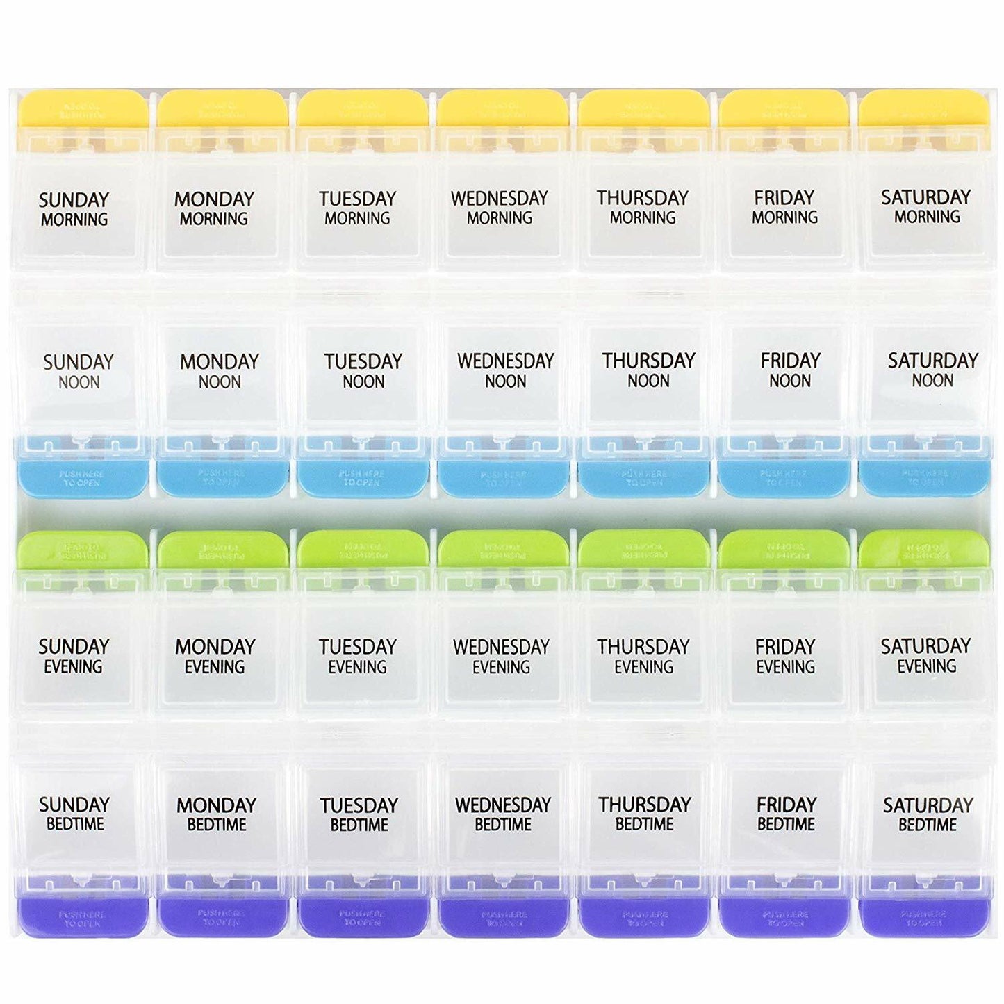 EZY DOSE PUSH MEDTIME PLANNER WEEKLY 7 DAY 2XL - Cutprice Online