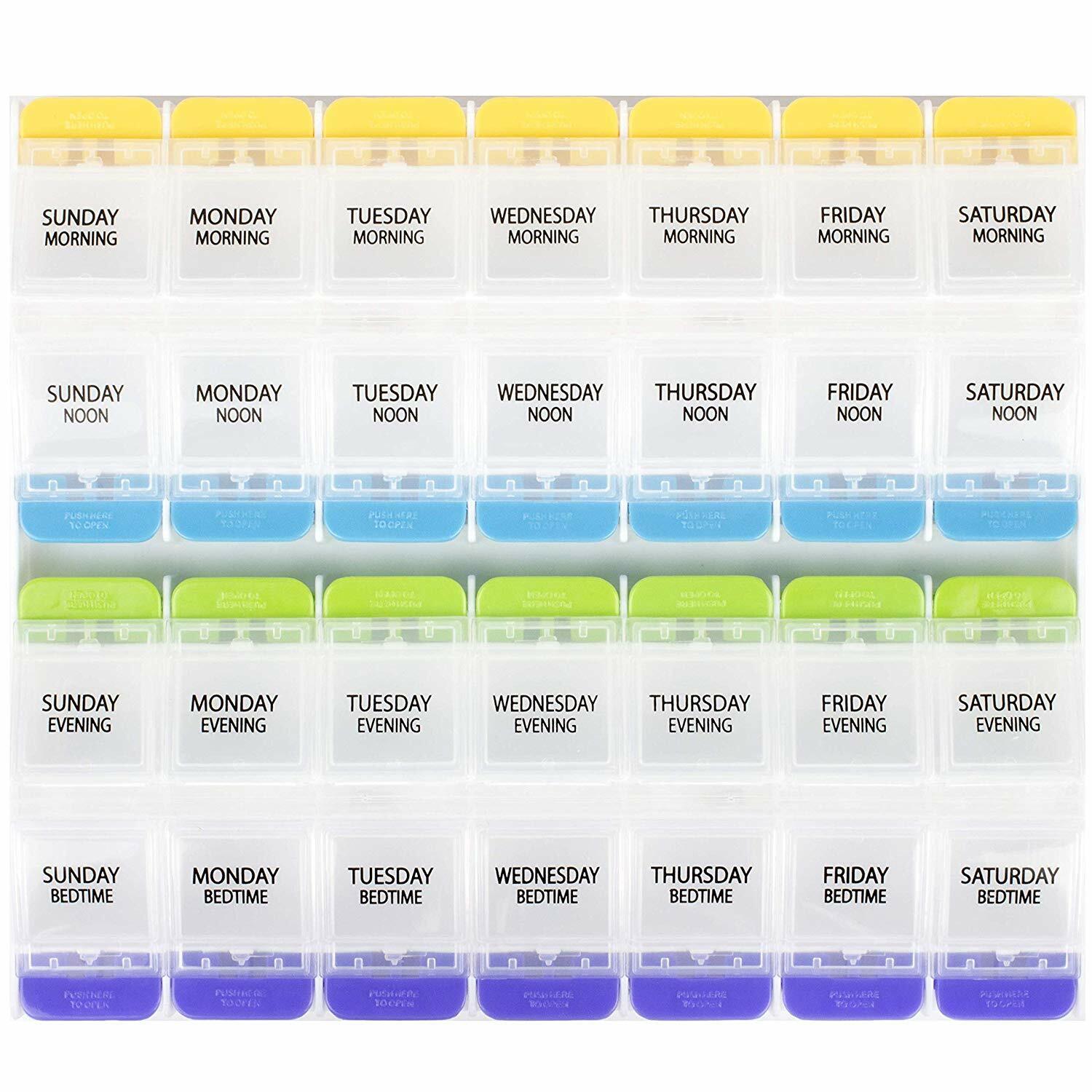 EZY DOSE PUSH MEDTIME PLANNER WEEKLY 7 DAY 2XL - Cutprice Online