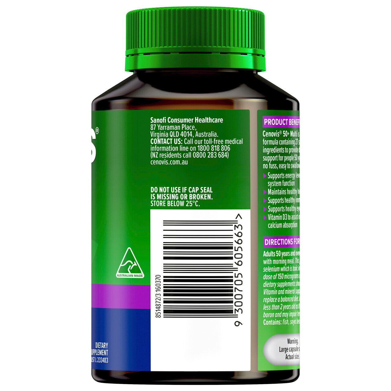 Cenovis 50+ Multi - Once-daily Multivitamin - 50 Capsules - Cutprice Online