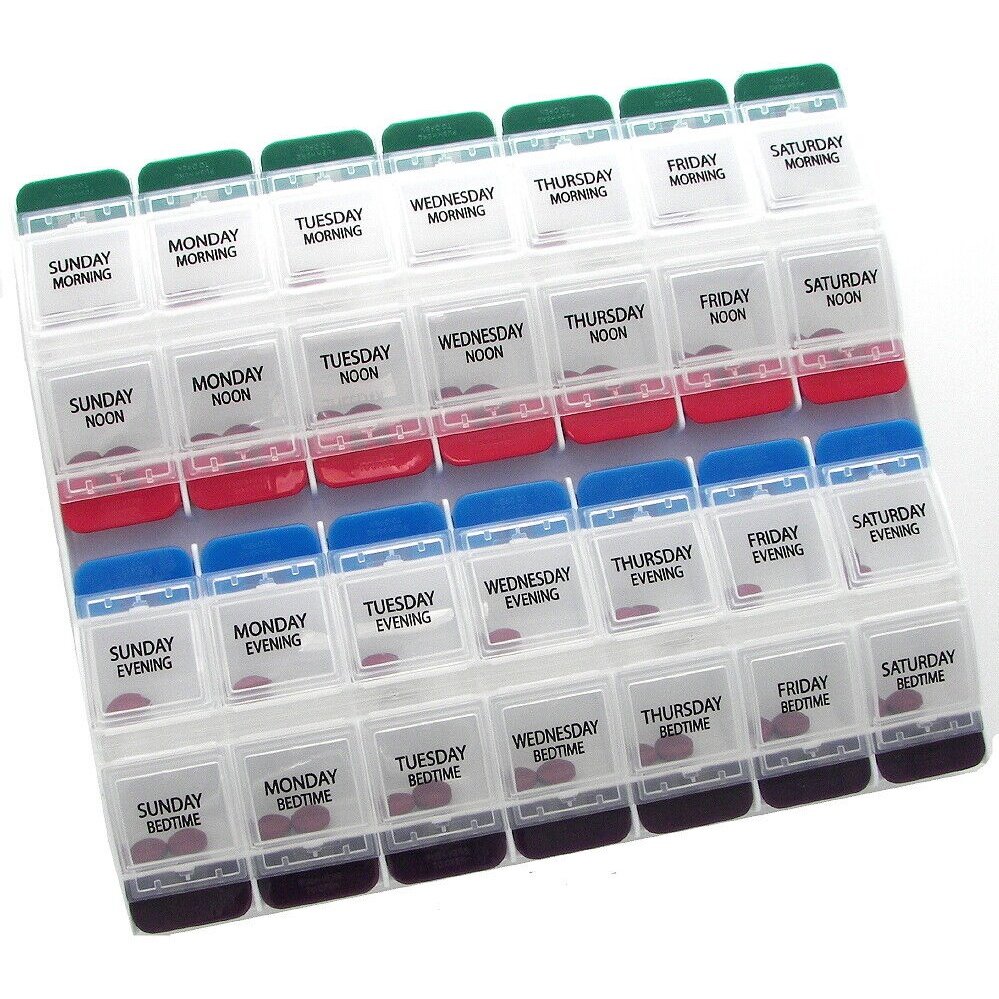 EZY DOSE PUSH MEDTIME PLANNER WEEKLY 7 DAY 2XL - Cutprice Online