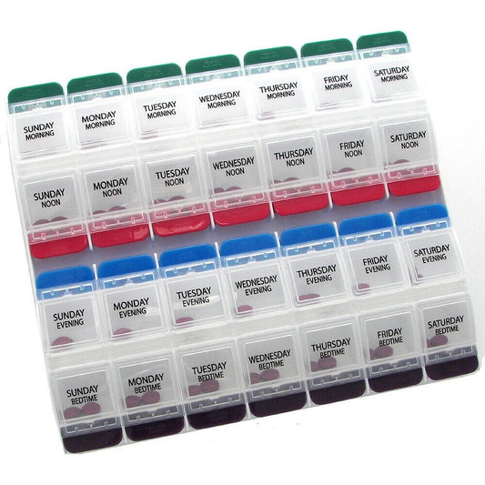 EZY DOSE PUSH MEDTIME PLANNER WEEKLY 7 DAY 2XL - Cutprice Online