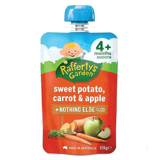 Raffertys Garden Smooth Sweet Potato Carrot Apple 4 Months +120g - Cutprice Online