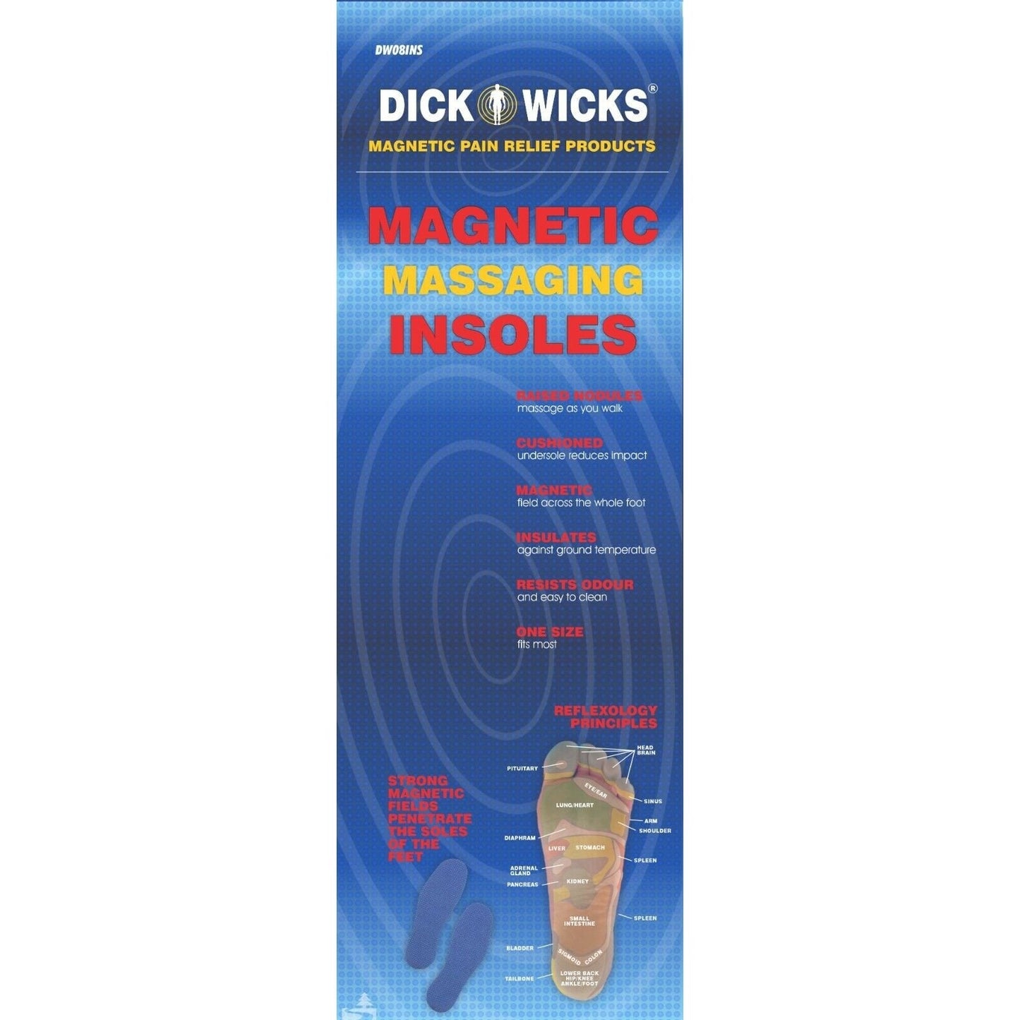 DICK WICKS MAGNETIC MASSAGING INSOLES (PAIR) - Cutprice Online