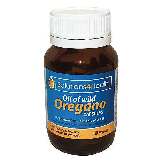 SOLUTIONS 4 HEALTH Oil Of Wild Oregano VegeCaps 60 SOLUTIONS 4 HEALTH